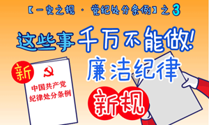 【一定之規(guī)·黨紀(jì)處分條例】 這些事千萬不能做！廉潔紀(jì)律新規(guī)