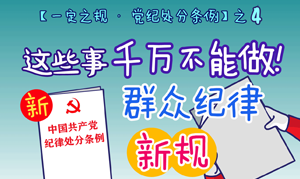 【一定之規(guī)·黨紀(jì)處分條例】 這些事千萬不能做！群眾紀(jì)律新規(guī)