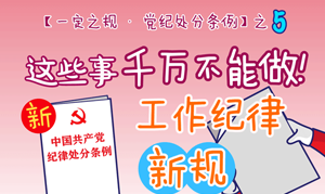 【一定之規(guī)·黨紀(jì)處分條例】 這些事千萬不能做！工作紀(jì)律新規(guī)