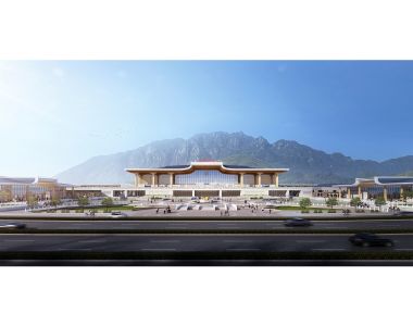 九華山高鐵站站前廣場1