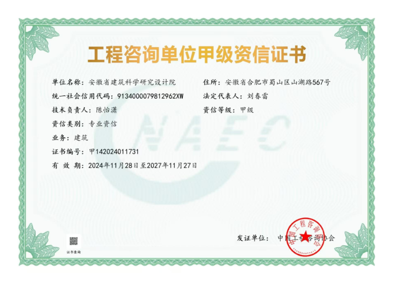 工程咨詢甲級資信